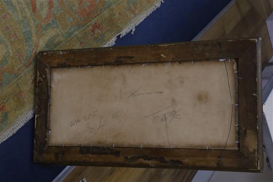 Attributed to Piet Mondrian, oil on panel, Study of a chrysanthemum, monogrammed, 63 x 26cm